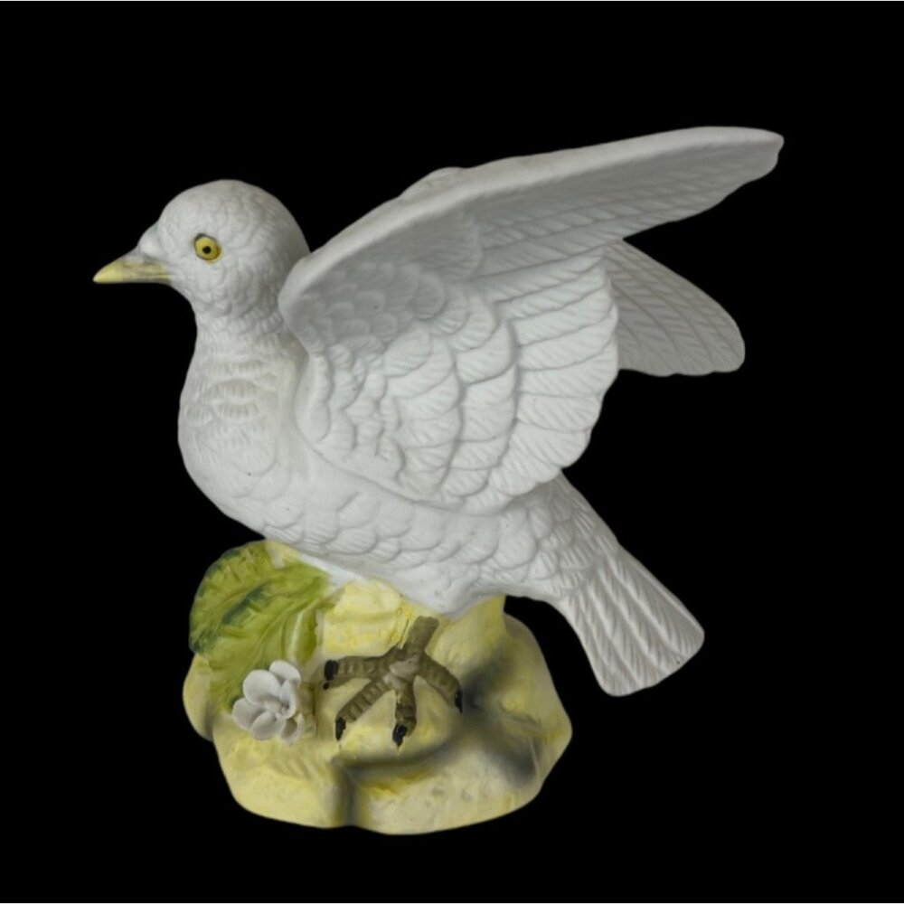 Arnart White Ceramic Dove Figurine Vintage 1989
